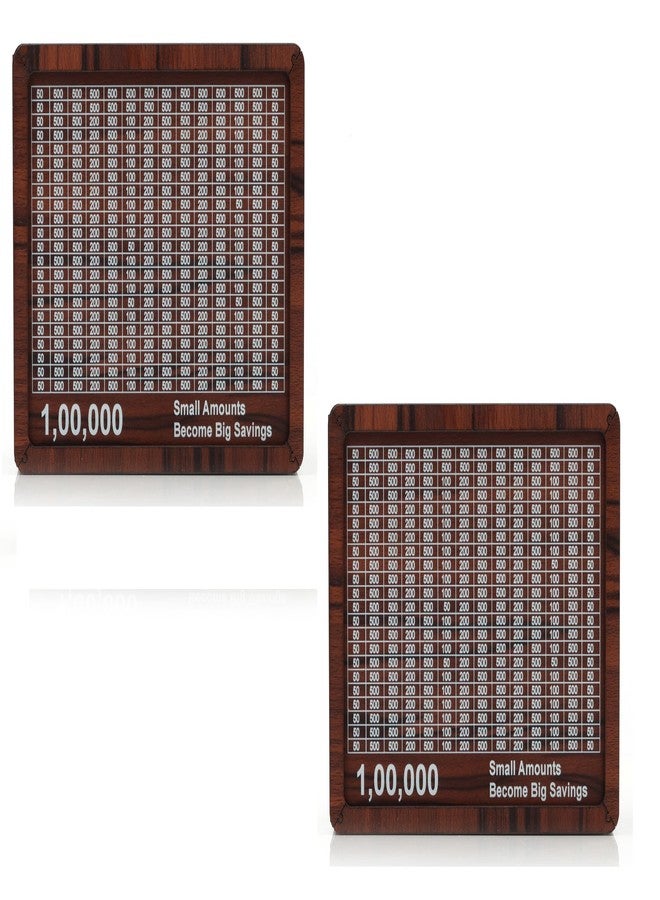 BB BACKBENCHERS Wooden Money Box with Savings Tracker | 1 Lakh Goal Piggy Bank for Kids & Adults | Cash Collection Bank with Savings Chart | 100000 Gullak for Financial Savings Habit (Money-Box-2) - Image 1